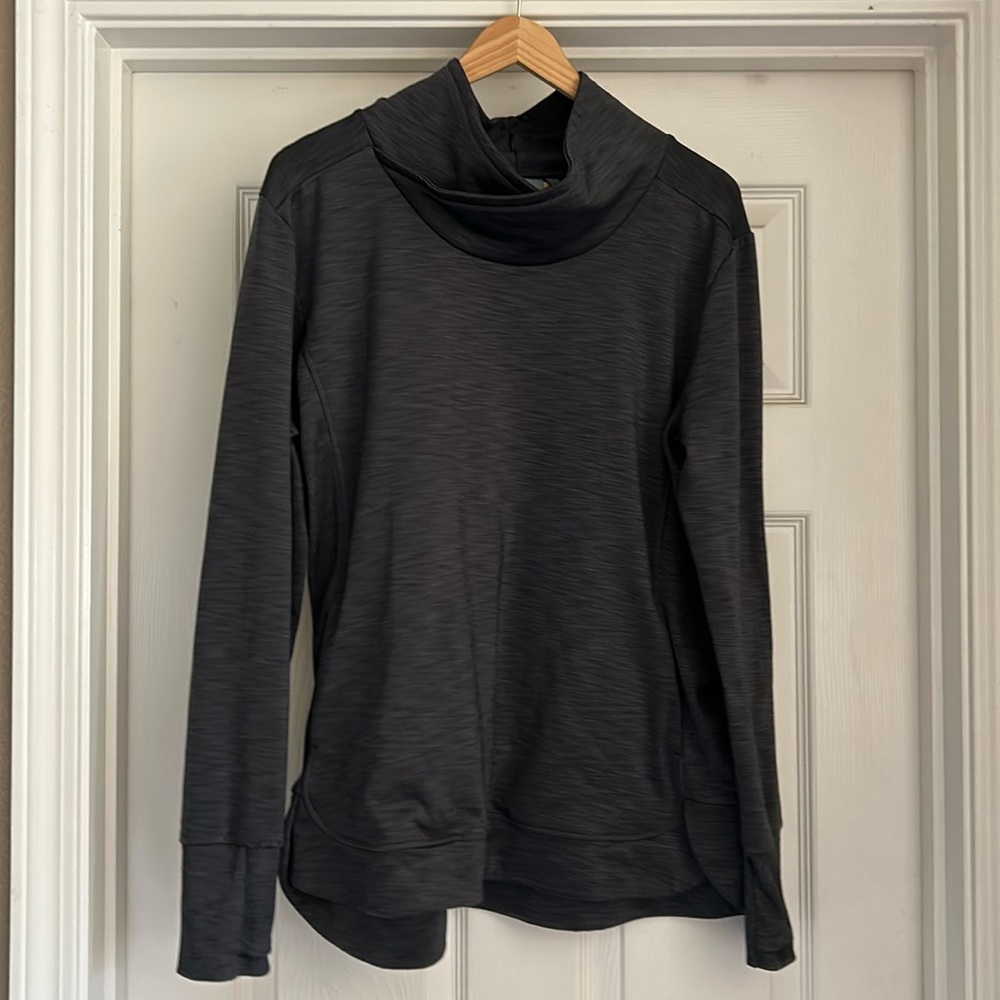 Athleta Cowl Neck Space Dye Sweatshirt